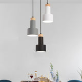 Round/Linear Hanging Pendant Light Nordic Metal 3 Heads Black/Grey/White Multi Light Ceiling Light with Torchlight/Cone Shade Clearhalo 'Ceiling Lights' 'Pendant Lights' 'Pendants' Lighting' 1910231