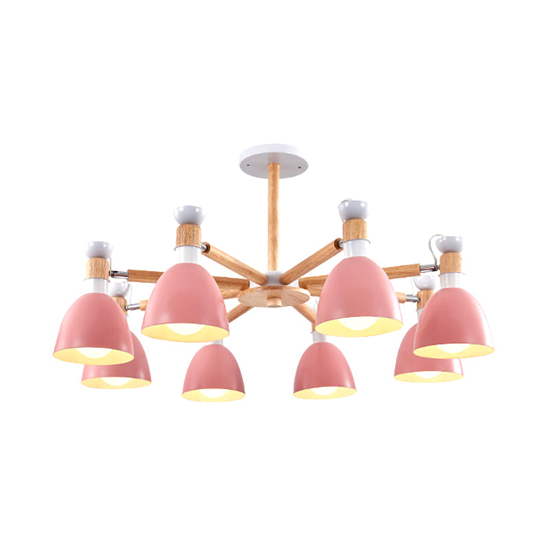 Macaroon Horn Shape Hanging Chandelier Metal Hanging Pendant for Living Room Clearhalo 'Ceiling Lights' 'Chandeliers' Lighting' options 191068