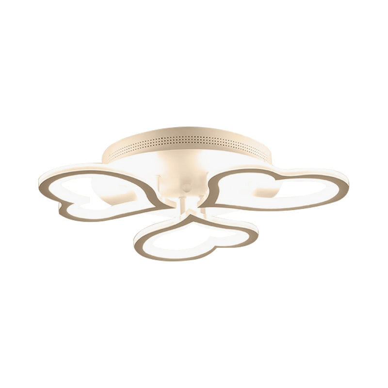 Acrylic Loving-Heart LED Ceiling Mount Light Contemporary Ceiling Lamp in White for Game Room Clearhalo 'Ceiling Lights' 'Close To Ceiling Lights' 'Close to ceiling' 'Semi-flushmount' Lighting' 191074