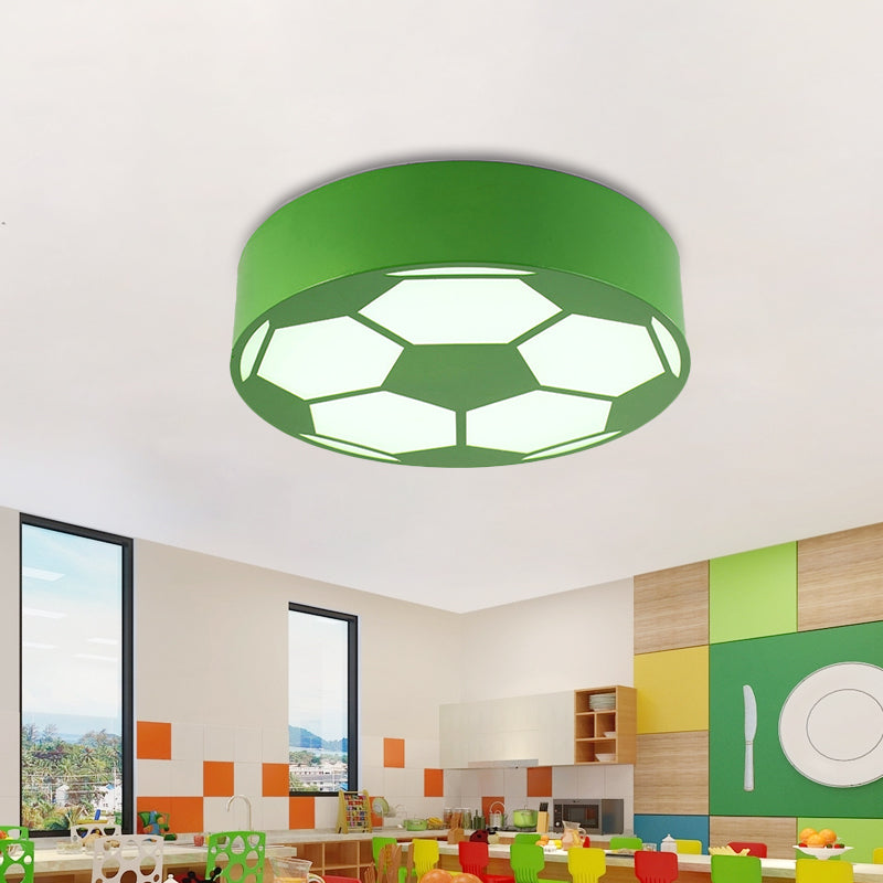 Acrylic Flat Football Ceiling Mount Light Sports Theme Ceiling Lamp for Kid Bedroom Clearhalo 'Ceiling Lights' 'Close To Ceiling Lights' 'Close to ceiling' 'Flush mount' Lighting' 191090