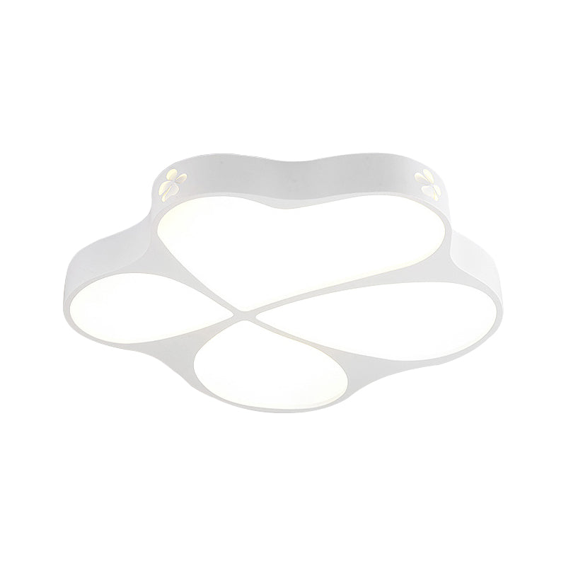 Acrylic Floral Theme Ceiling Mount Light Stair Contemporary Ceiling Lamp in White Finish Clearhalo 'Ceiling Lights' 'Close To Ceiling Lights' 'Close to ceiling' 'Flush mount' Lighting' 191107