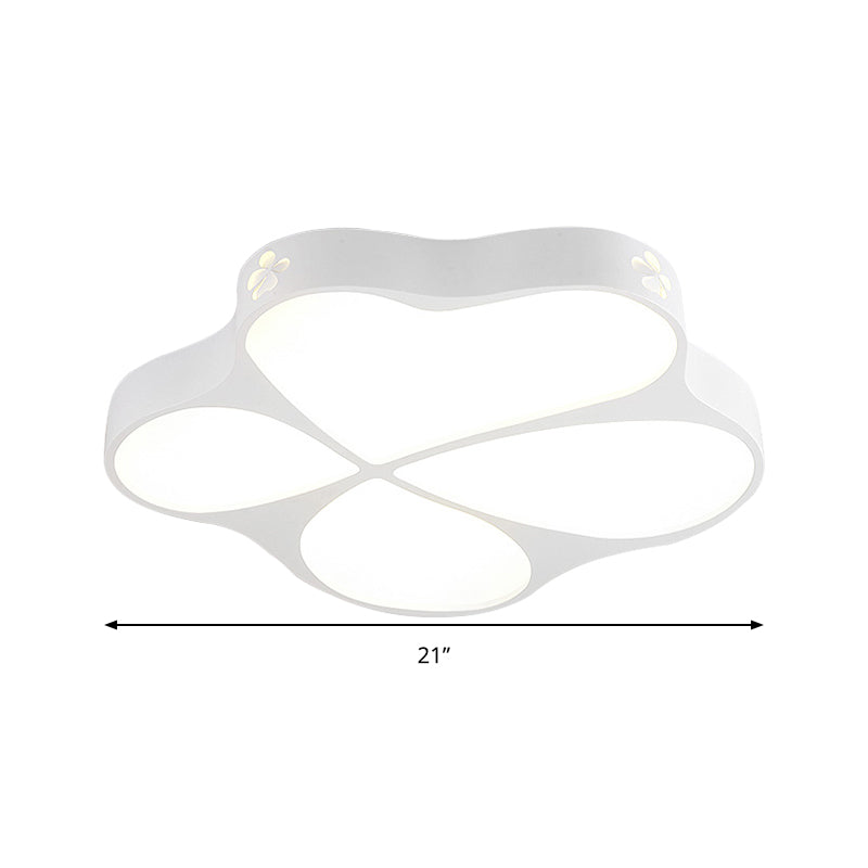 Acrylic Floral Theme Ceiling Mount Light Stair Contemporary Ceiling Lamp in White Finish Clearhalo 'Ceiling Lights' 'Close To Ceiling Lights' 'Close to ceiling' 'Flush mount' Lighting' 191108