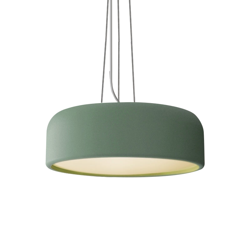 Aluminum Round Hanging Pendant Macaron Single-Bulb Green/Textured White/Blue Ceiling Suspension Lamp over Table Clearhalo 'Ceiling Lights' 'Pendant Lights' 'Pendants' Lighting' 1911450