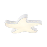 Baby Room Starfish Flush Mount Light Acrylic Modern Stylish LED Ceiling Lamp in White White Warm Clearhalo 'Ceiling Lights' 'Close To Ceiling Lights' 'Close to ceiling' 'Flush mount' Lighting' 191273