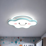 Acrylic Cloud Flush Mount Ceiling Lamp Cartoon Gold/Blue/Pink LED Flush Light Fixture in White Light, 19.5"/25.5" Wide Clearhalo 'Ceiling Lights' 'Close To Ceiling Lights' 'Close to ceiling' 'Flush mount' Lighting' 1913206