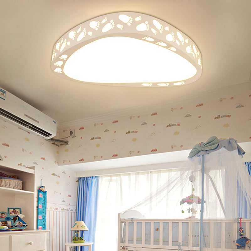 Baby Room Hollow Triangle Ceiling Fixture Metal Acrylic Modern LED Ceiling Mount Light Clearhalo 'Ceiling Lights' 'Close To Ceiling Lights' 'Close to ceiling' 'Flush mount' Lighting' 191436