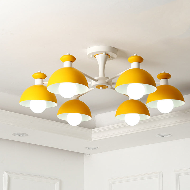 Conical Shade Dining Room Hanging Ceiling Lamp Metal Art Deco Hanging Lights Yellow Clearhalo 'Ceiling Lights' 'Chandeliers' Lighting' options 191527_c54ab8c0-c843-4603-a7fe-ff4071420865