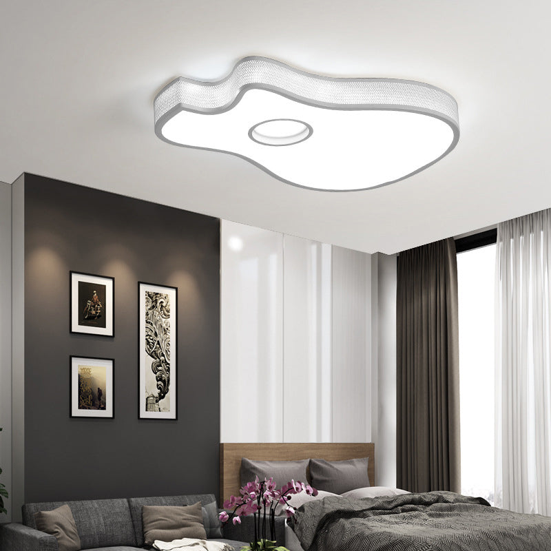 Creative White LED Flush Ceiling Light Guitar Shape Acrylic Ceiling Fixture for Boys Girls Bedroom White White Clearhalo 'Ceiling Lights' 'Close To Ceiling Lights' 'Close to ceiling' 'Flush mount' Lighting' 191548