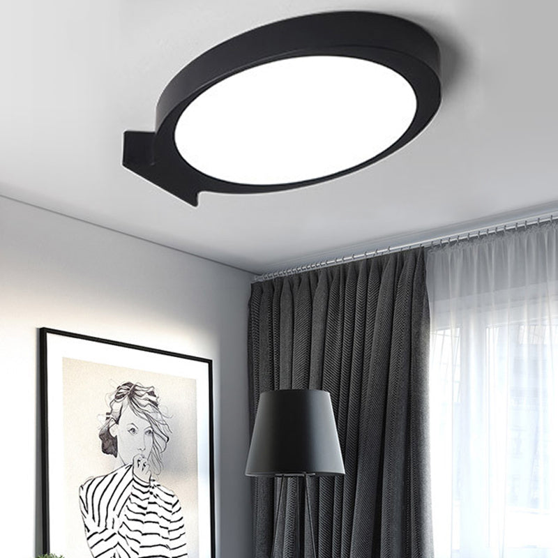 Acrylic Oval Fish Flushmount Light Creative Lovely LED Ceiling Lamp for Kindergarten Bathroom Clearhalo 'Ceiling Lights' 'Close To Ceiling Lights' 'Close to ceiling' 'Flush mount' Lighting' 191660