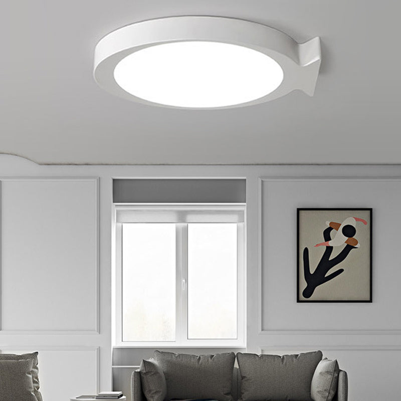 Acrylic Oval Fish Flushmount Light Creative Lovely LED Ceiling Lamp for Kindergarten Bathroom Clearhalo 'Ceiling Lights' 'Close To Ceiling Lights' 'Close to ceiling' 'Flush mount' Lighting' 191667