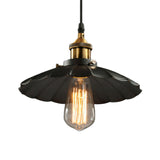 Floral Shade Beer Bar Drop Pendant Industrial Metallic 1 Head Black Ceiling Suspension Lamp, 10" Width Clearhalo 'Art Deco Pendants' 'Black' 'Cast Iron' 'Ceiling Lights' 'Ceramic' 'Crystal' 'Industrial Pendants' 'Industrial' 'Metal' 'Middle Century Pendants' 'Pendant Lights' 'Pendants' 'Rustic Pendants' 'Tiffany' Lighting' 1916688