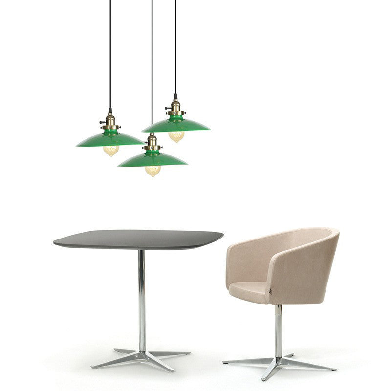 Iron Green Hanging Pendant Flat Bowl 1 Light Loft Style Suspended Lighting Fixture Clearhalo 'Art Deco Pendants' 'Cast Iron' 'Ceiling Lights' 'Ceramic' 'Crystal' 'Industrial Pendants' 'Industrial' 'Metal' 'Middle Century Pendants' 'Pendant Lights' 'Pendants' 'Tiffany' Lighting' 1916777