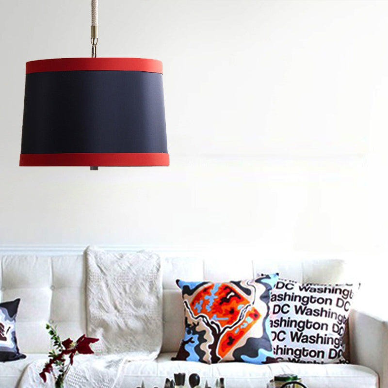 Fabric Drum Pendant Light Nursing Room 5 Bulbs Simple Style Hanging Light Clearhalo 'Ceiling Lights' 'Pendant Lights' 'Pendants' Lighting' 191684