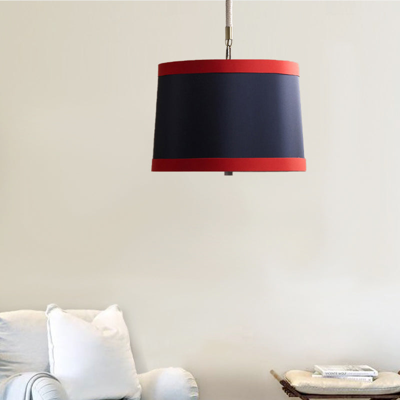 Fabric Drum Pendant Light Nursing Room 5 Bulbs Simple Style Hanging Light Clearhalo 'Ceiling Lights' 'Pendant Lights' 'Pendants' Lighting' 191685