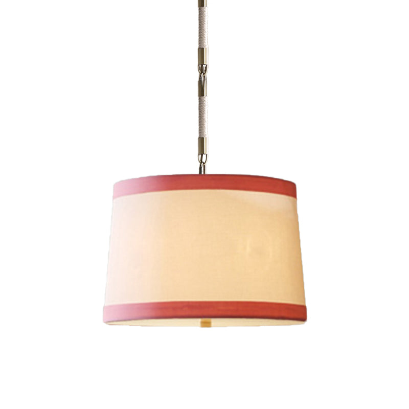 Fabric Drum Pendant Light Nursing Room 5 Bulbs Simple Style Hanging Light Clearhalo 'Ceiling Lights' 'Pendant Lights' 'Pendants' Lighting' 191690