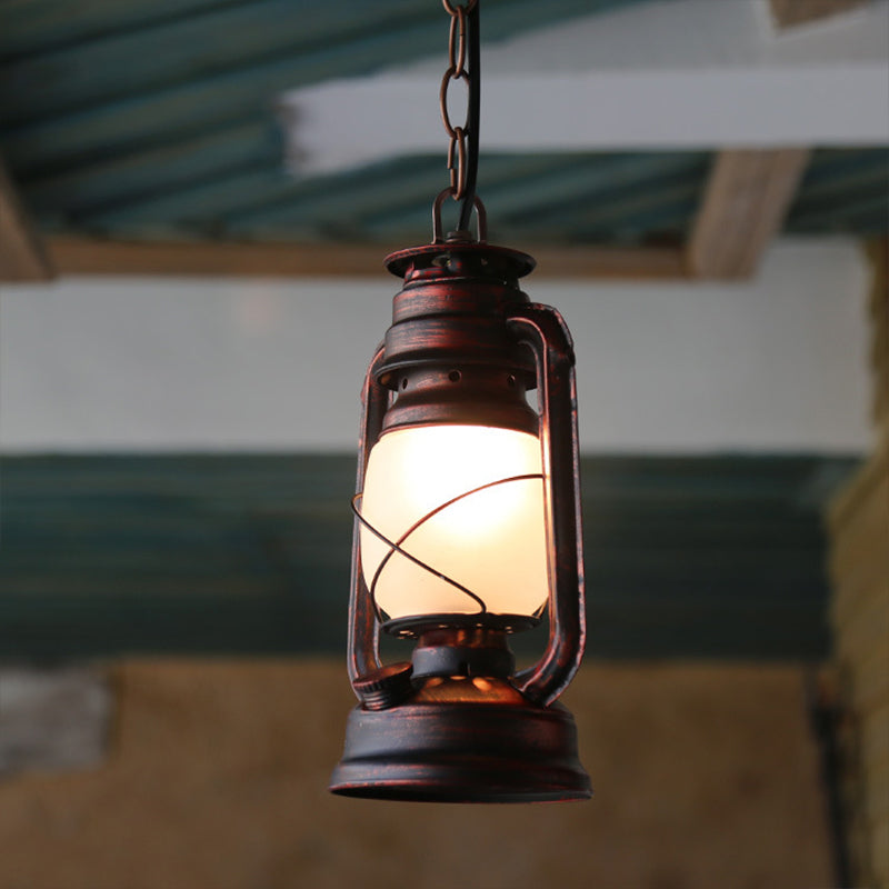 Milk Glass Kerosene Drop Pendant Farmhouse 5.5"/7"/8" Wide 1-Bulb Dining Room Hanging Light Fixture in Copper Copper Clearhalo 'Art Deco Pendants' 'Cast Iron' 'Ceiling Lights' 'Ceramic' 'Crystal' 'Industrial Pendants' 'Industrial' 'Metal' 'Middle Century Pendants' 'Pendant Lights' 'Pendants' 'Tiffany' Lighting' 1917166