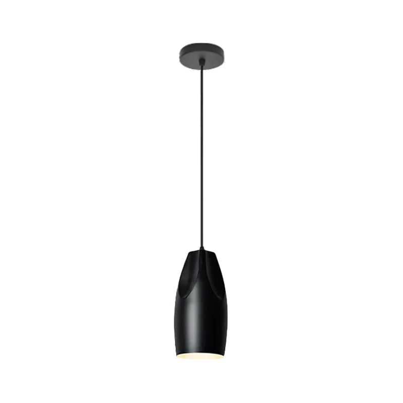 1-Light Bakery Ceiling Pendant Macaron Black/Yellow/Green Hanging Light Kit with Elongated/Bowl Aluminum Shade Clearhalo 'Ceiling Lights' 'Pendant Lights' 'Pendants' Lighting' 1917866