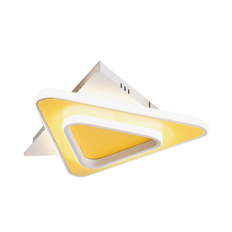 Geometric Flush Lighting Nordic Metal and Acrylic Integrated Led Ceiling Flush Light Clearhalo 'Ceiling Lights' 'Close To Ceiling Lights' 'Close to ceiling' 'Flush mount' Lighting' 191900