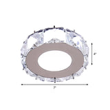 Circle/Star Flush Mount Fixture Simplicity Crystal Block Stainless-Steel LED Close to Ceiling Lighting for Corridor Clearhalo 'Ceiling Lights' 'Close To Ceiling Lights' 'Close to ceiling' 'Flush mount' Lighting' 1919015