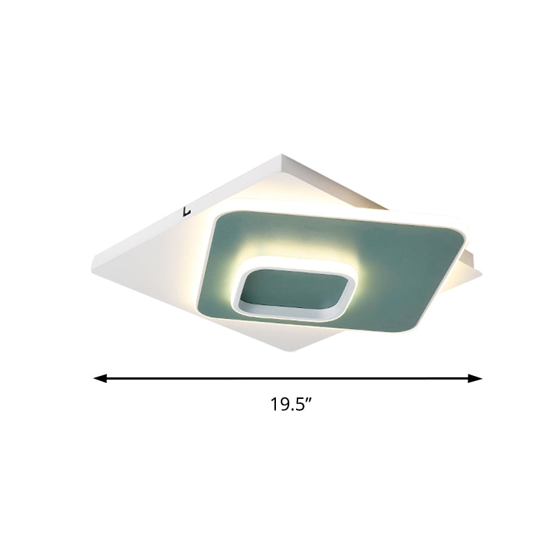 Geometric Flush Lighting Nordic Metal and Acrylic Integrated Led Ceiling Flush Light Clearhalo 'Ceiling Lights' 'Close To Ceiling Lights' 'Close to ceiling' 'Flush mount' Lighting' 191905