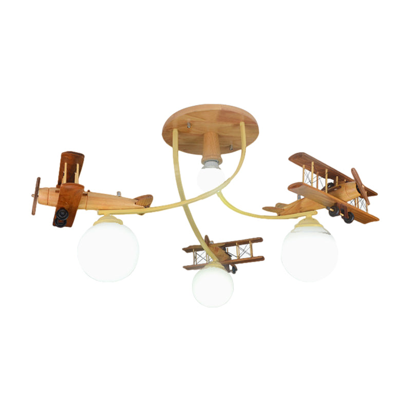 Nordic Plane Flush Mount Ceiling Light Wooden Ceiling Light for Bedroom Clearhalo 'Ceiling Lights' 'Close To Ceiling Lights' 'Close to ceiling' 'Semi-flushmount' Lighting' 1919090