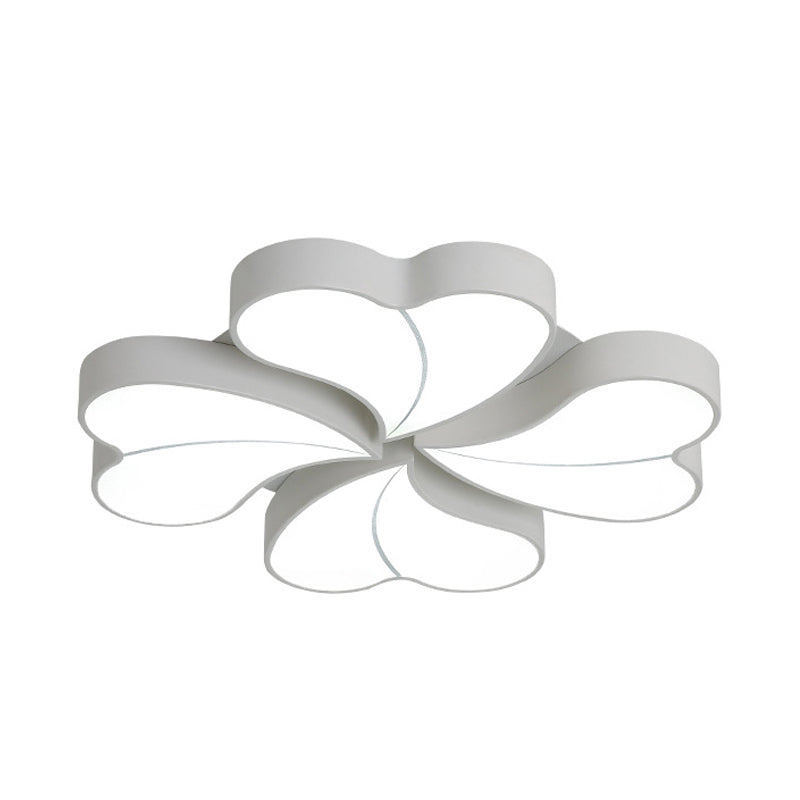 Flower Shape Bedroom Flush Ceiling Light Fixture Acrylic Art Deco Ceiling Light in White Clearhalo 'Ceiling Lights' 'Close To Ceiling Lights' 'Close to ceiling' 'Flush mount' Lighting' 192012