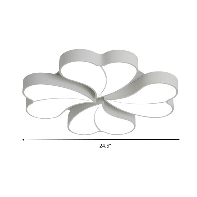 Flower Shape Bedroom Flush Ceiling Light Fixture Acrylic Art Deco Ceiling Light in White Clearhalo 'Ceiling Lights' 'Close To Ceiling Lights' 'Close to ceiling' 'Flush mount' Lighting' 192014