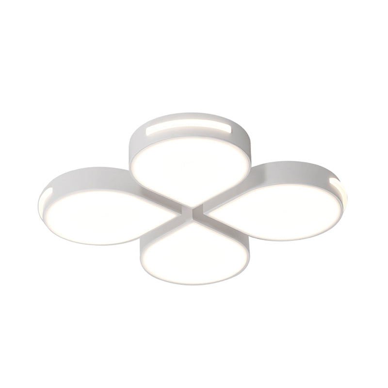 Modern Contemporary Flower Flush Mount Ceiling Light Acrylic Flush Mount Ceiling Fixture in White for Kid Bedroom Clearhalo 'Ceiling Lights' 'Close To Ceiling Lights' 'Close to ceiling' 'Semi-flushmount' Lighting' 192021