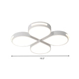 Modern Contemporary Flower Flush Mount Ceiling Light Acrylic Flush Mount Ceiling Fixture in White for Kid Bedroom Clearhalo 'Ceiling Lights' 'Close To Ceiling Lights' 'Close to ceiling' 'Semi-flushmount' Lighting' 192022