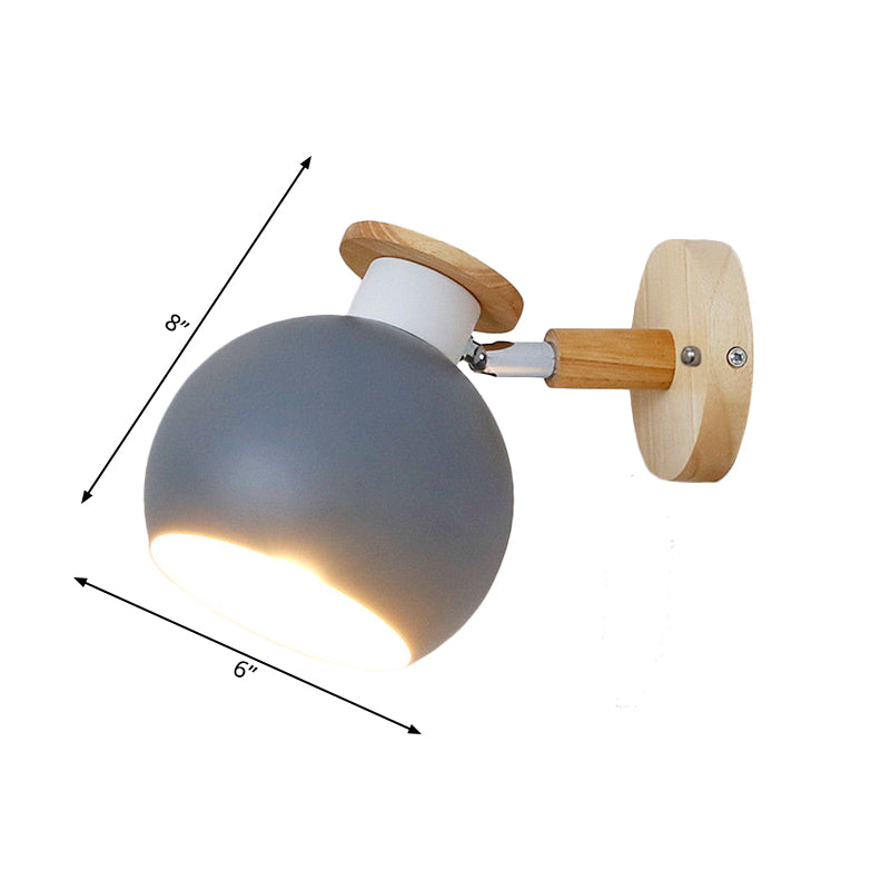 Circle Study Room Wall Sconce Metal Modern Style 1 Light Candy Colored Wall Light Clearhalo 'Wall Lamps & Sconces' 'Wall Lights' Lighting' 192040