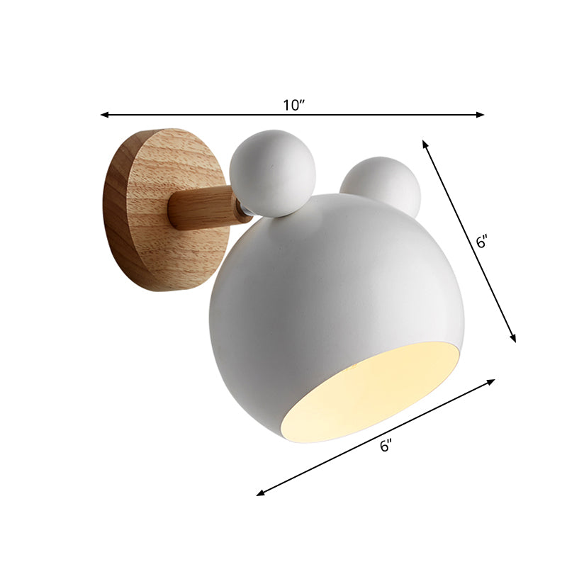 Modern Style Cartoon Animal Sconce Wall Light Metal 1 Light Wall Lamp for Child Bedroom Clearhalo 'Wall Lamps & Sconces' 'Wall Lights' Lighting' 192056