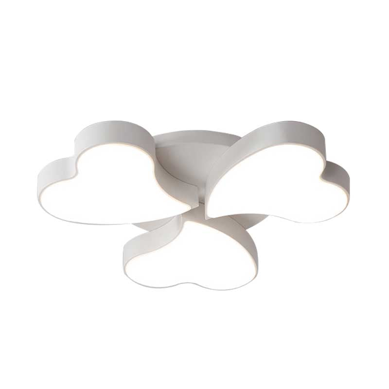 Acrylic Heart Ceiling Light Fixture Art Deco LED Flush Ceiling Lights in White for Bedroom Clearhalo 'Ceiling Lights' 'Close To Ceiling Lights' 'Close to ceiling' Lighting' 192080