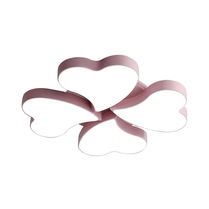 Acrylic Heart Ceiling Light Fixture Art Deco LED Flush Ceiling Lights in White for Bedroom Clearhalo 'Ceiling Lights' 'Close To Ceiling Lights' 'Close to ceiling' Lighting' 192088