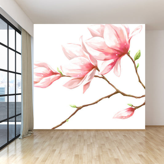 Whole Flower Branch Mural Wallpaper for Wall Decor Contemporary Girls Room Wall Art Clearhalo 'Wall Decor' 'Wall Mural' 1920908