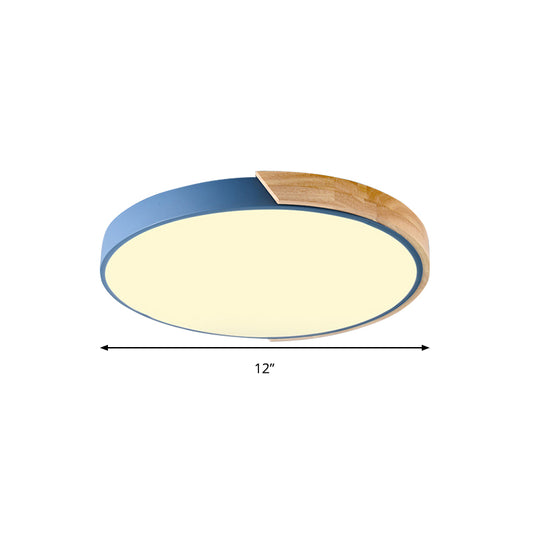 Macaron Loft Circle Flush Ceiling Light Acrylic LED Ceiling Lamp for Kindergarten Clearhalo 'Ceiling Lights' 'Close To Ceiling Lights' 'Close to ceiling' 'Flush mount' Lighting' 192161