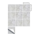 Minimalist Marble Wallpaper Panel Set for Bathroom 50 Pcs 12.2-sq ft Wall Art in Grey, Peel and Paste Clearhalo 'Modern wall decor' 'Modern' 'Wallpaper' Wall Decor' 1921685