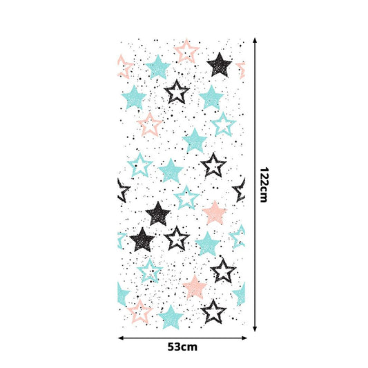 PVC Blue Wallpaper Panels Kids Star and Dot Print Self-Adhesive Wall Decor, 4' L x 20.5" W Clearhalo 'Wall Decor' 'Wallpaper' 1922040