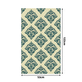 Self-Stick Jacquard Wallpaper Panels Vintage Beautiful Latticework Wall Art in Green, 4' x 20.5" Clearhalo 'Vintage wall decor' 'Vintage' 'Wallpaper' Wall Decor' 1922280