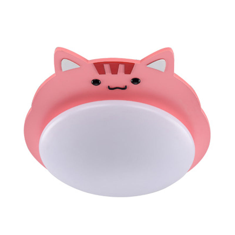 Fatty Animal Kid Bedroom Ceiling Light Acrylic Cartoon Long Life LED Flush Mount Light Clearhalo 'Ceiling Lights' 'Close To Ceiling Lights' 'Close to ceiling' 'Flush mount' Lighting' 192243