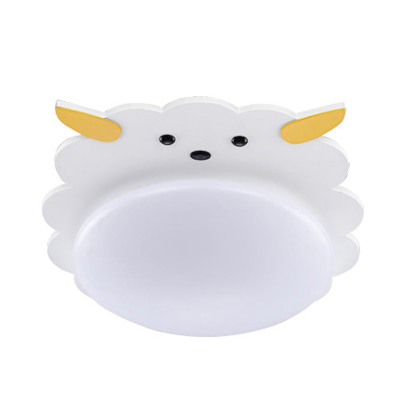 Fatty Animal Kid Bedroom Ceiling Light Acrylic Cartoon Long Life LED Flush Mount Light Clearhalo 'Ceiling Lights' 'Close To Ceiling Lights' 'Close to ceiling' 'Flush mount' Lighting' 192247