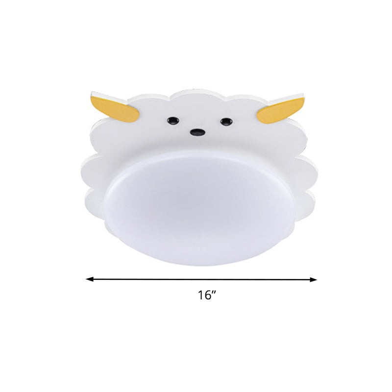 Fatty Animal Kid Bedroom Ceiling Light Acrylic Cartoon Long Life LED Flush Mount Light Clearhalo 'Ceiling Lights' 'Close To Ceiling Lights' 'Close to ceiling' 'Flush mount' Lighting' 192248