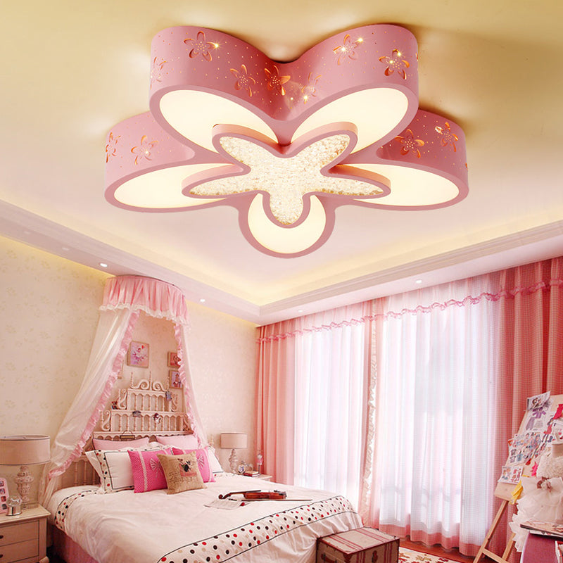 Starfish Shape Kindergarten Flush Mount Ceiling Light Acrylic Cartoon Ceiling Light Fixture Clearhalo 'Ceiling Lights' 'Close To Ceiling Lights' 'Close to ceiling' 'Flush mount' Lighting' 192253