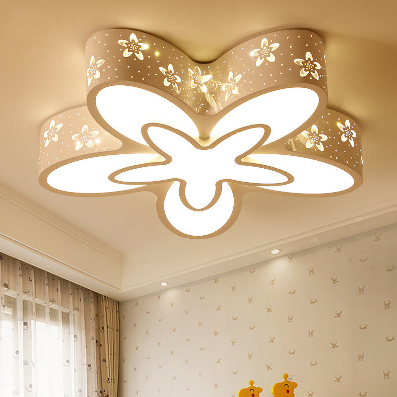 Starfish Shape Kindergarten Flush Mount Ceiling Light Acrylic Cartoon Ceiling Light Fixture Clearhalo 'Ceiling Lights' 'Close To Ceiling Lights' 'Close to ceiling' 'Flush mount' Lighting' 192261