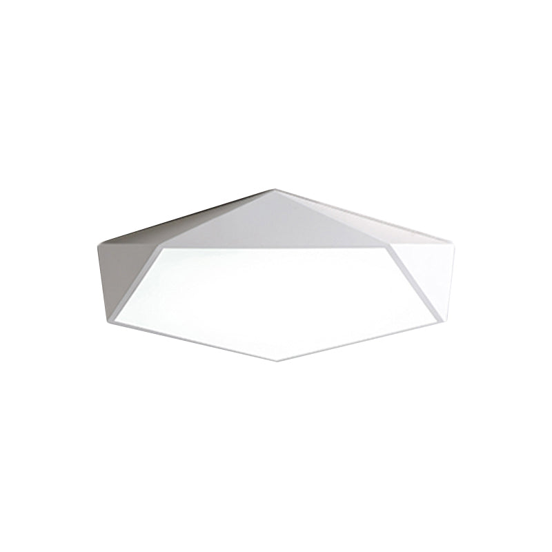 Acrylic Pentagon Slim Ceiling Light Nordic Design LED Flush Mount Light for Bathroom Clearhalo 'Ceiling Lights' 'Close To Ceiling Lights' 'Close to ceiling' 'Flush mount' Lighting' 192266