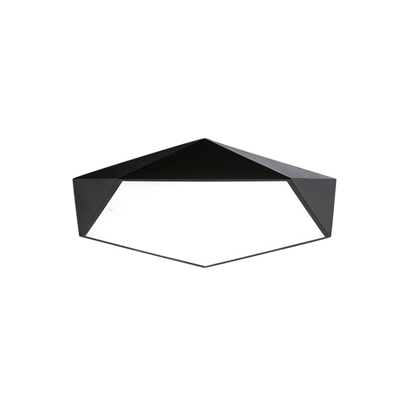 Acrylic Pentagon Slim Ceiling Light Nordic Design LED Flush Mount Light for Bathroom Clearhalo 'Ceiling Lights' 'Close To Ceiling Lights' 'Close to ceiling' 'Flush mount' Lighting' 192276