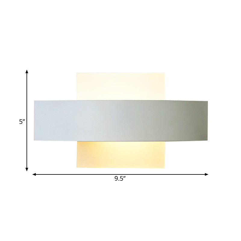 Living Room Slim Panel Wall Lamp Acrylic Modern Style White LED Sconce Light Clearhalo 'Wall Lamps & Sconces' 'Wall Lights' Lighting' 192346