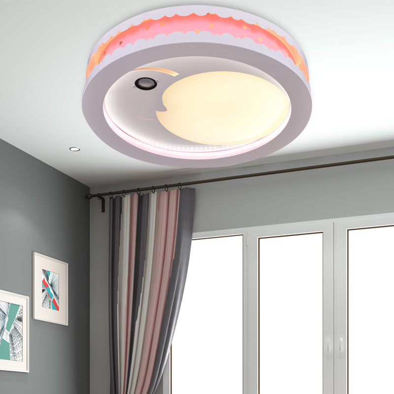 Circle Kid Bedroom Ceiling Light Fixture Acrylic ,shopify Art Deco LED Flush Ceiling Lights Clearhalo 'Ceiling Lights' 'Close To Ceiling Lights' 'Lighting' 192408