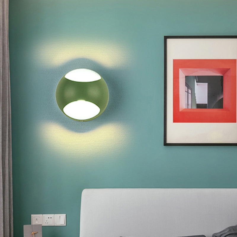 Simple Style Half-Globe Wall Light Plastic Single Head Wall Sconce for Study Room Clearhalo 'Wall Lamps & Sconces' 'Wall Lights' Lighting' 192415