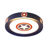 Cartoon Round Flush Mount Light with Movie Element Acrylic LED Ceiling Lamp for Study Room Clearhalo 'Ceiling Lights' 'Close To Ceiling Lights' 'Close to ceiling' 'Flush mount' Lighting' 192434