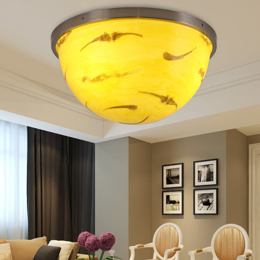 Bedroom Bowl Flush Ceiling Light Fixture Acrylic Contemporary Flush Mount Ceiling Light Clearhalo 'Ceiling Lights' 'Close To Ceiling Lights' 'Close to ceiling' 'Flush mount' Lighting' 192601